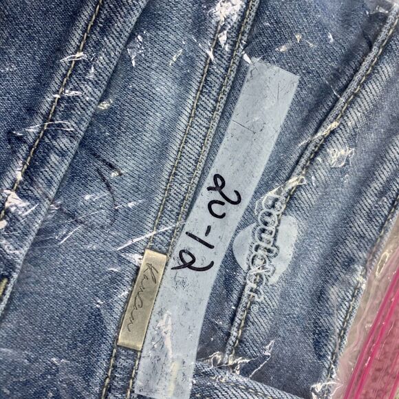 KanCan High Rise Stretch Cuffed Short Small Blue Stretch Denim 20-12 - Picture 6 of 6